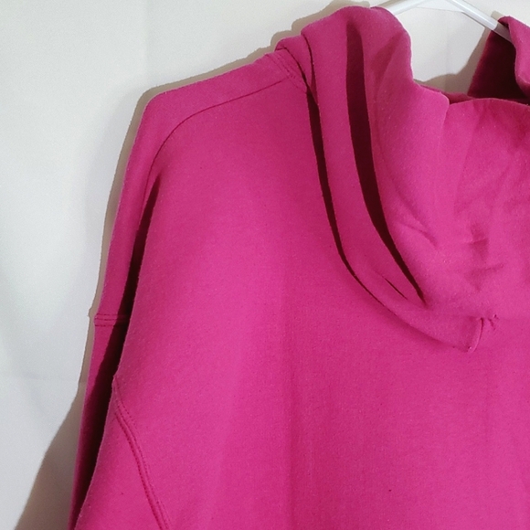 Jerzees NuBlend Pink "Love 01 Another" Long Sleeve Hoodie - Size XLarge - Picture 8 of 12